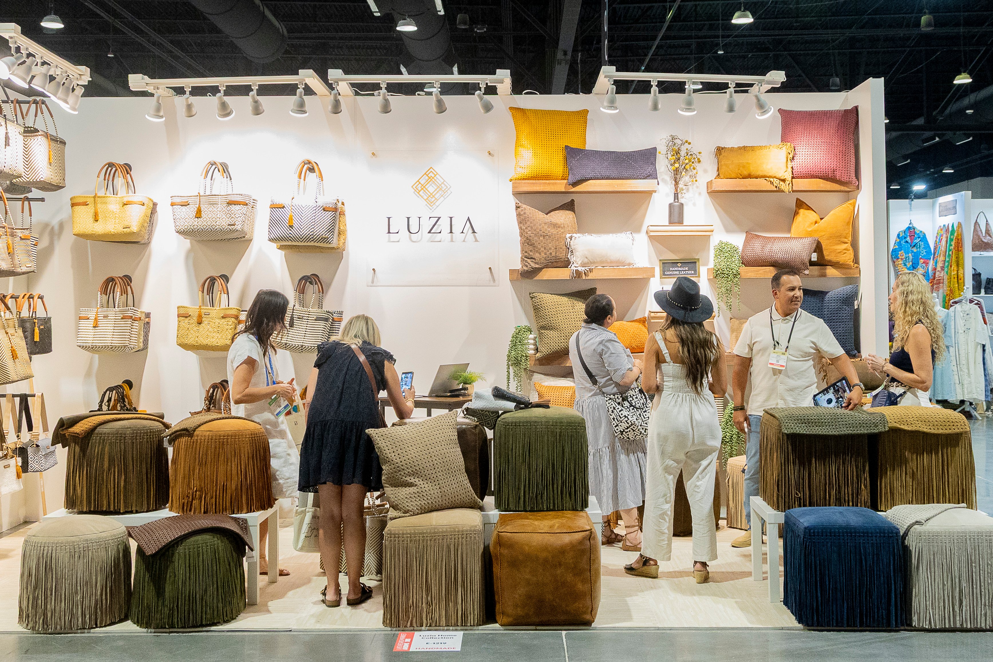 Buyers souring purses at the Las Vegas Market.