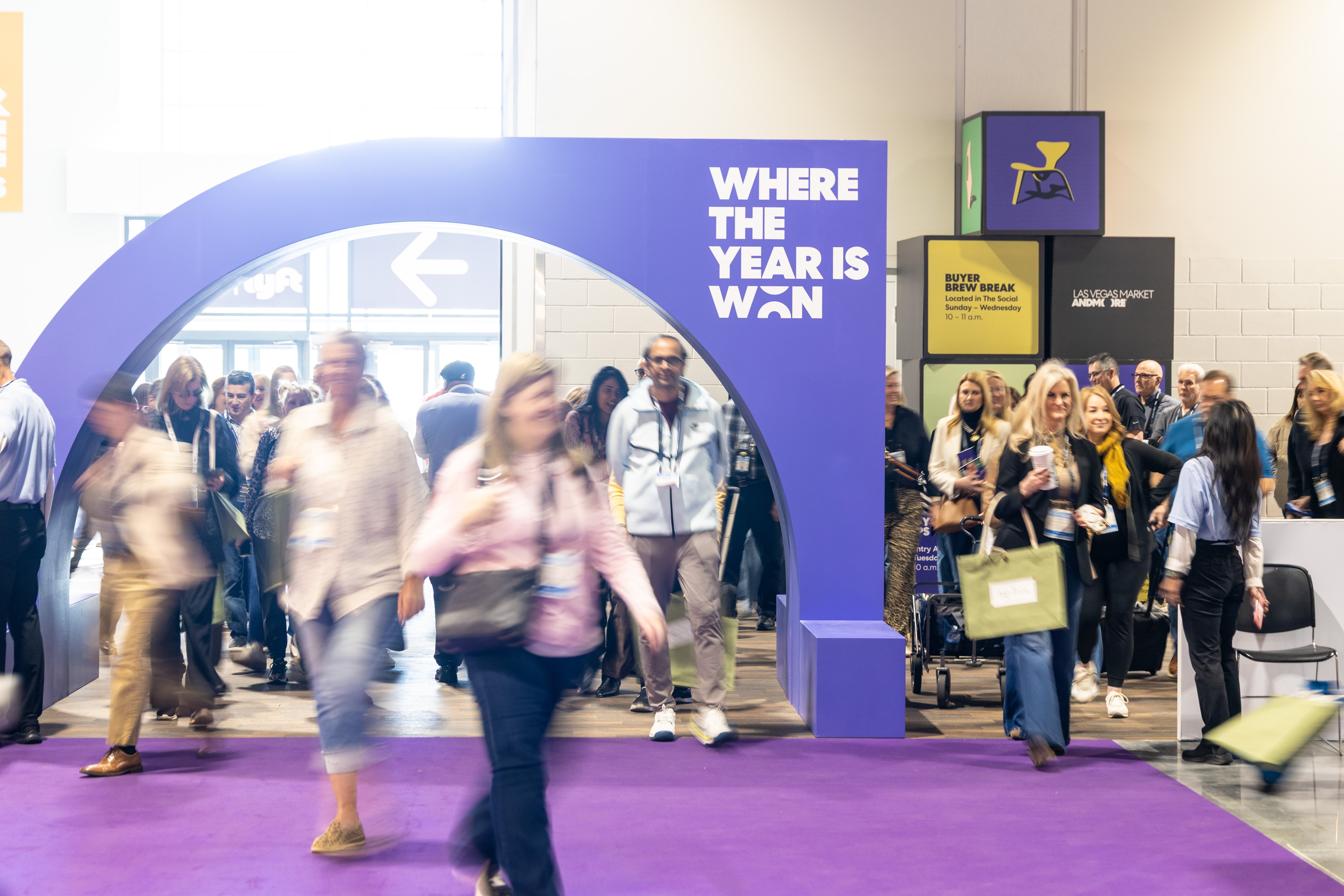 Buyers entering First Finds located in The Expo at World Market Center Las Vegas